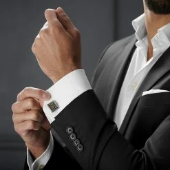 Warren Asher Rectangle Silver-Tone Medieval Metal Cufflinks -Cheap TIE CLIPS Store rel megashoot cufflinks 2 9686