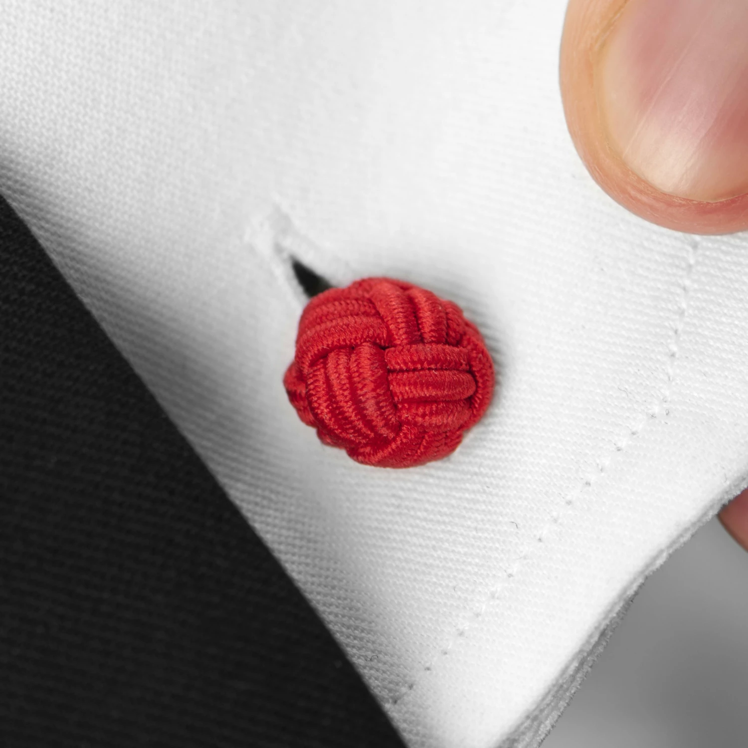 Warren Asher True Red Knot Cufflinks 5 Warren Asher True Red Knot Cufflinks - Image 5