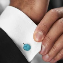 Warren Asher Turquoise Blue Knot Cufflinks 7 Warren Asher Turquoise Blue Knot Cufflinks -Cheap TIE CLIPS Store rel megashoot cufflinks 4 7572