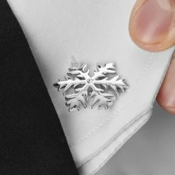 Warren Asher Silver-Tone Snowflake Stainless Steel Cufflinks 10 Warren Asher Silver-Tone Snowflake Stainless Steel Cufflinks -Cheap TIE CLIPS Store rel megashoot cufflinks 5 20420 bm2