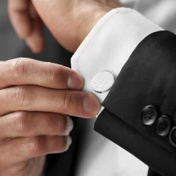 Bohemian Revolt Geo Remix | Round Silver-Tone Stainless Steel Cufflinks 9 Bohemian Revolt Geo Remix | Round Silver-Tone Stainless Steel Cufflinks -Cheap TIE CLIPS Store rel megashoot cufflinks 6 20193