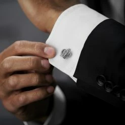 Warren Asher Silver-Tone Royal Crown Cufflinks -Cheap TIE CLIPS Store rel megashoot cufflinks 8616 2