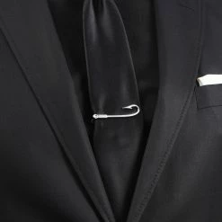Warren Asher Short Silver-Tone Sailor’s Hook Tie Clip -Cheap TIE CLIPS Store ste megashoot tieclips 11434 73 1