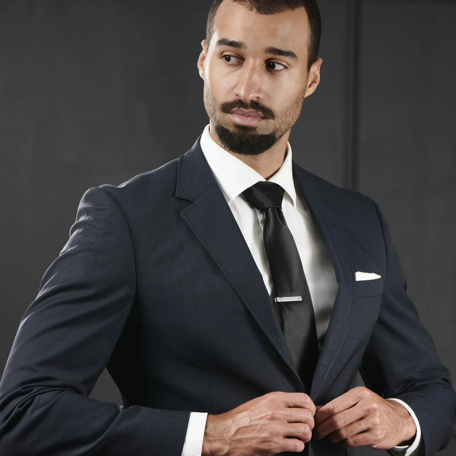 Sidegren Polished Silver-Tone Stainless Steel Short Tie Bar 5 Sidegren Polished Silver-Tone Stainless Steel Short Tie Bar - Image 5