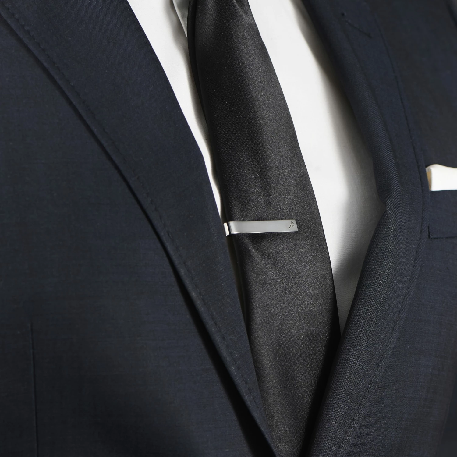 Sidegren Polished Silver-Tone Stainless Steel Short Tie Bar 4 Sidegren Polished Silver-Tone Stainless Steel Short Tie Bar - Image 4