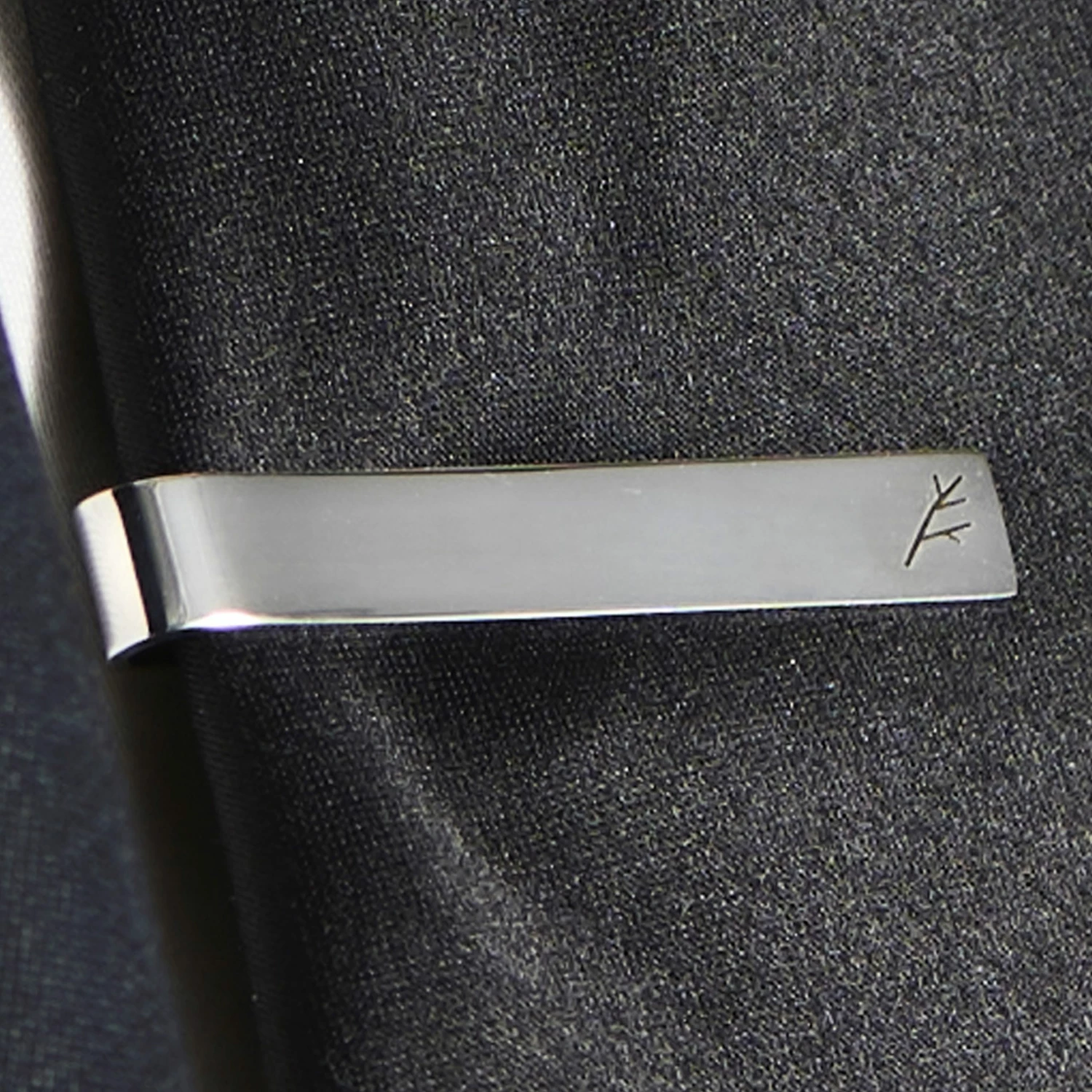 Sidegren Polished Silver-Tone Stainless Steel Short Tie Bar 6 Sidegren Polished Silver-Tone Stainless Steel Short Tie Bar - Image 6