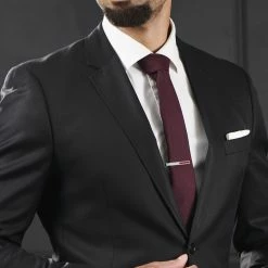 Bohemian Revolt Geo Remix | Long Silver-Tone & Red Square Stainless Steel Tie Bar -Cheap TIE CLIPS Store ste megashoot tieclips 19432 50 1