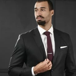 Bohemian Revolt Geo Remix | Silver-Tone & Sky Blue Square Stainless Steel Tie Bar -Cheap TIE CLIPS Store ste megashoot tieclips 19434 472