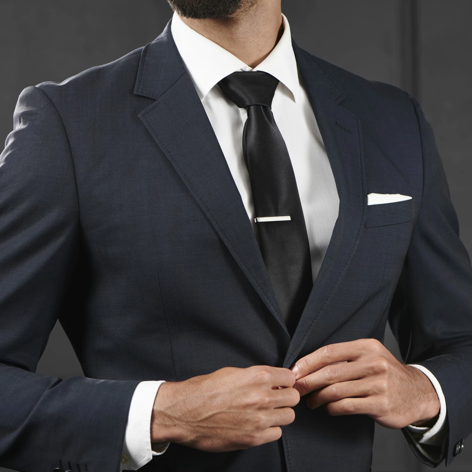 Bohemian Revolt Geo Remix | Silver-Tone & Grey Patterned Stainless Steel Tie Bar 5 Bohemian Revolt Geo Remix | Silver-Tone & Grey Patterned Stainless Steel Tie Bar - Image 5