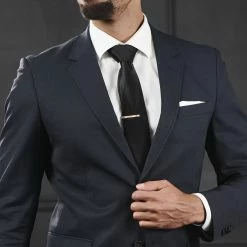 Bohemian Revolt Geo Remix | Silver-Tone & Madagascar Stone Stainless Steel Tie Bar -Cheap TIE CLIPS Store ste megashoot tieclips 20173 26