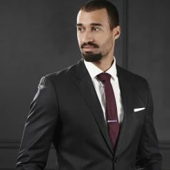 Bohemian Revolt Geo Remix | Silver-Tone & Blue Stone Stainless Steel Tie Bar -Cheap TIE CLIPS Store ste megashoot tieclips 20175 43