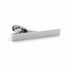 Warren Asher Short Silver-Tone Checked Tie Clip